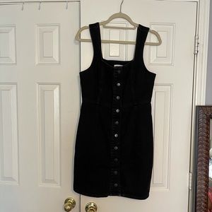 Urban Outfitter Black Denim Overall Dress